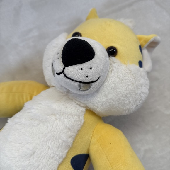 BAB Build A Bear Sabertooth Tiger Saber Tooth Yellow White‎ Stuffed Animal 17" T - Picture 10 of 12